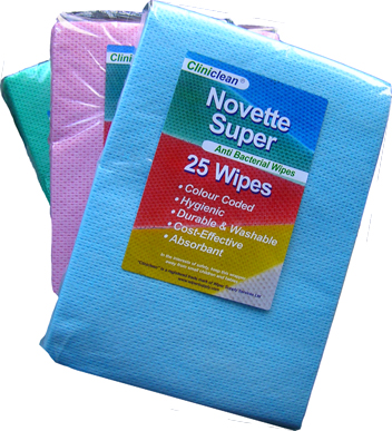 NOVETTE SUPER ANTIBACTERIAL CLEANING WIPES PACK OF 25